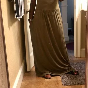 Army Green Maxi with pockets